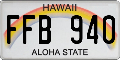 HI license plate FFB940