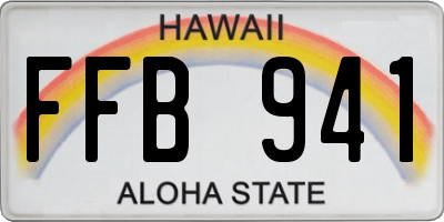 HI license plate FFB941