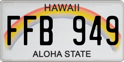 HI license plate FFB949