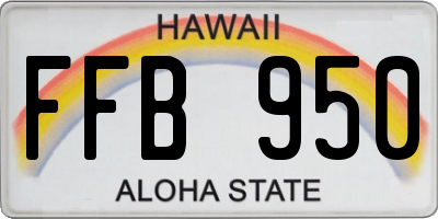HI license plate FFB950