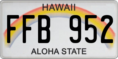 HI license plate FFB952