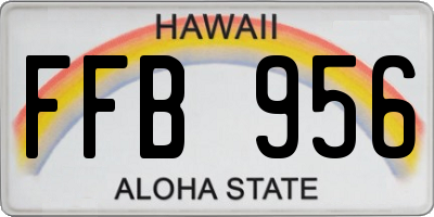HI license plate FFB956