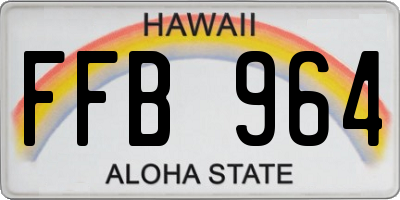 HI license plate FFB964