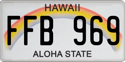 HI license plate FFB969