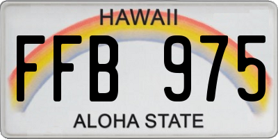 HI license plate FFB975