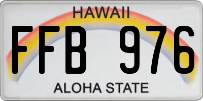 HI license plate FFB976