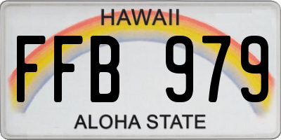 HI license plate FFB979