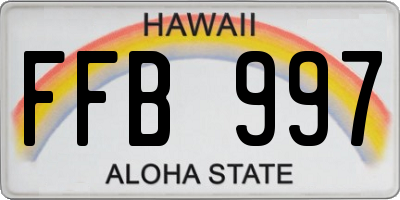HI license plate FFB997
