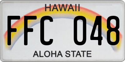 HI license plate FFC048