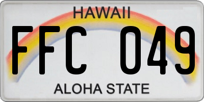 HI license plate FFC049