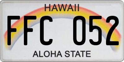 HI license plate FFC052
