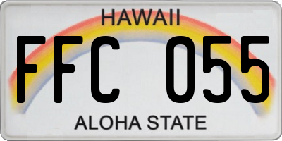 HI license plate FFC055