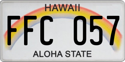 HI license plate FFC057