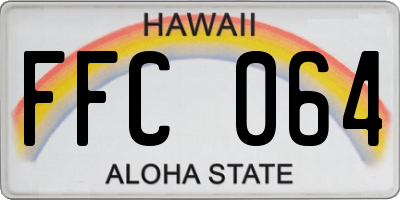 HI license plate FFC064