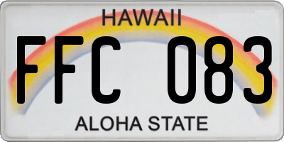 HI license plate FFC083