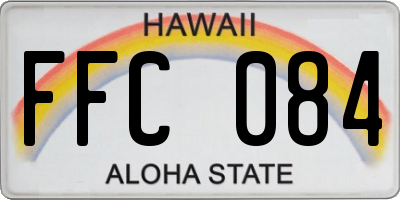 HI license plate FFC084