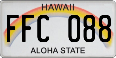 HI license plate FFC088
