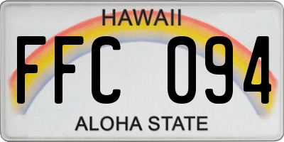 HI license plate FFC094