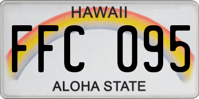 HI license plate FFC095