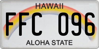HI license plate FFC096