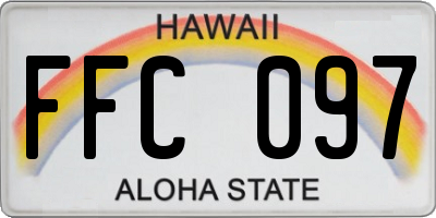 HI license plate FFC097