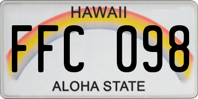 HI license plate FFC098