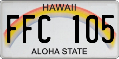 HI license plate FFC105