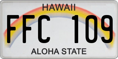 HI license plate FFC109