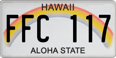 HI license plate FFC117