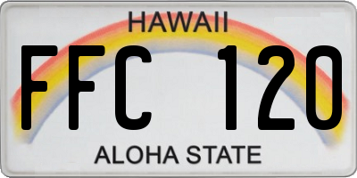 HI license plate FFC120