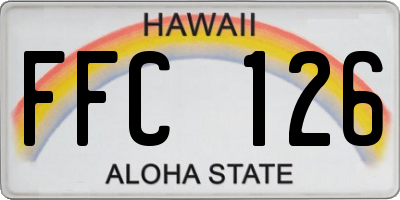HI license plate FFC126