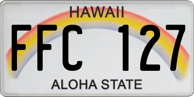 HI license plate FFC127