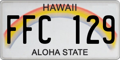 HI license plate FFC129