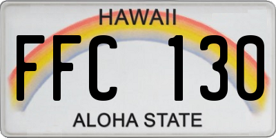 HI license plate FFC130