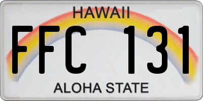 HI license plate FFC131