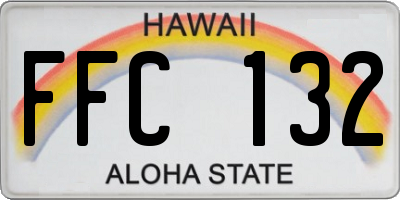 HI license plate FFC132