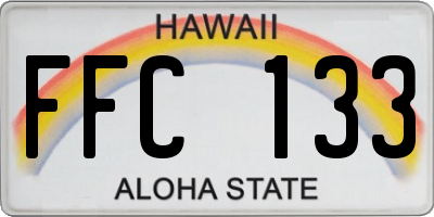 HI license plate FFC133