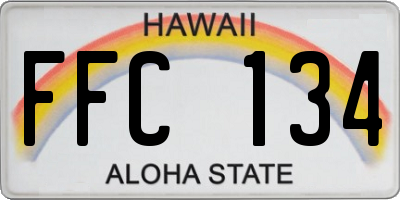 HI license plate FFC134