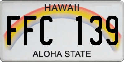 HI license plate FFC139
