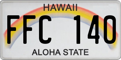 HI license plate FFC140