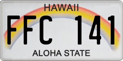 HI license plate FFC141
