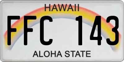 HI license plate FFC143