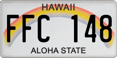 HI license plate FFC148