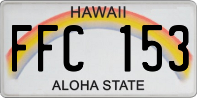 HI license plate FFC153