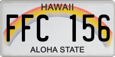 HI license plate FFC156