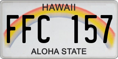 HI license plate FFC157