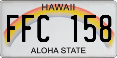 HI license plate FFC158