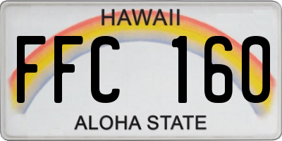 HI license plate FFC160