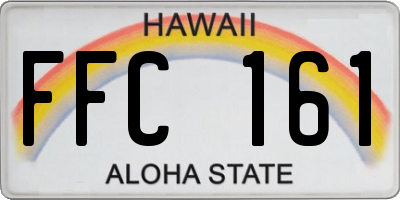 HI license plate FFC161