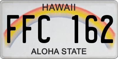 HI license plate FFC162